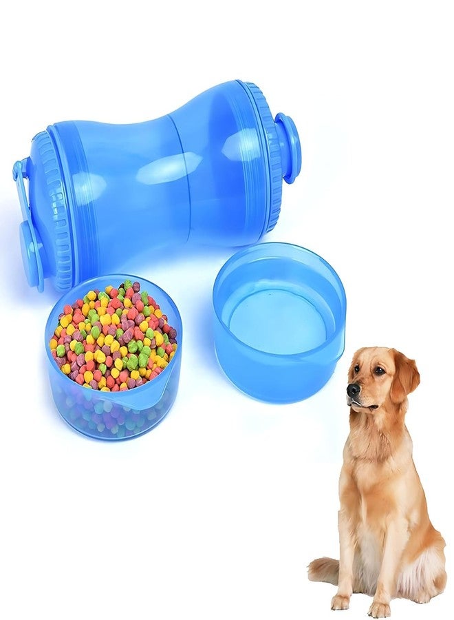Vroxy Portable and Leakproof 2-in-1 Dog Cat Water Food Snack Dispenser Cup - BPA-Free Travel Pet Water and Food Bottle for Outdoor Travel Use(1Pcs) - Image 1